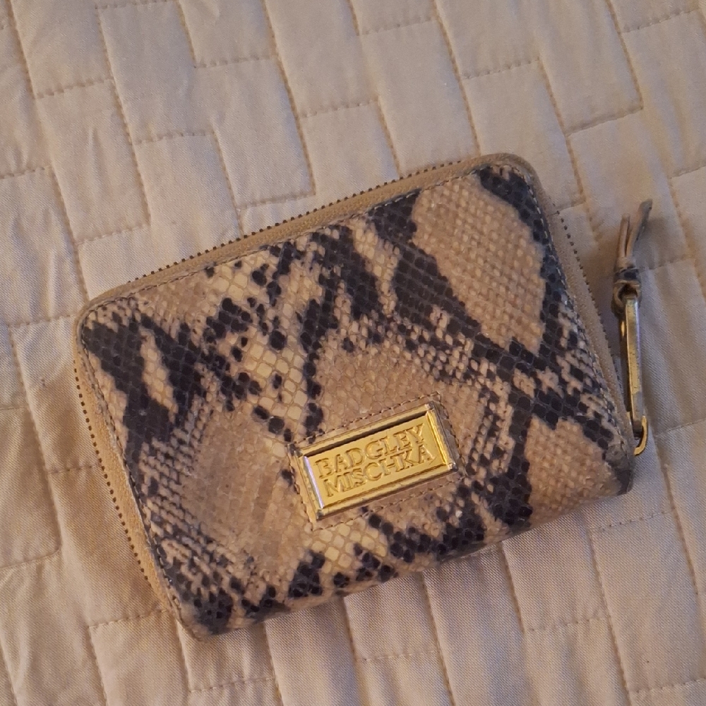 Badgley Mischka Snakeskin Wallet
